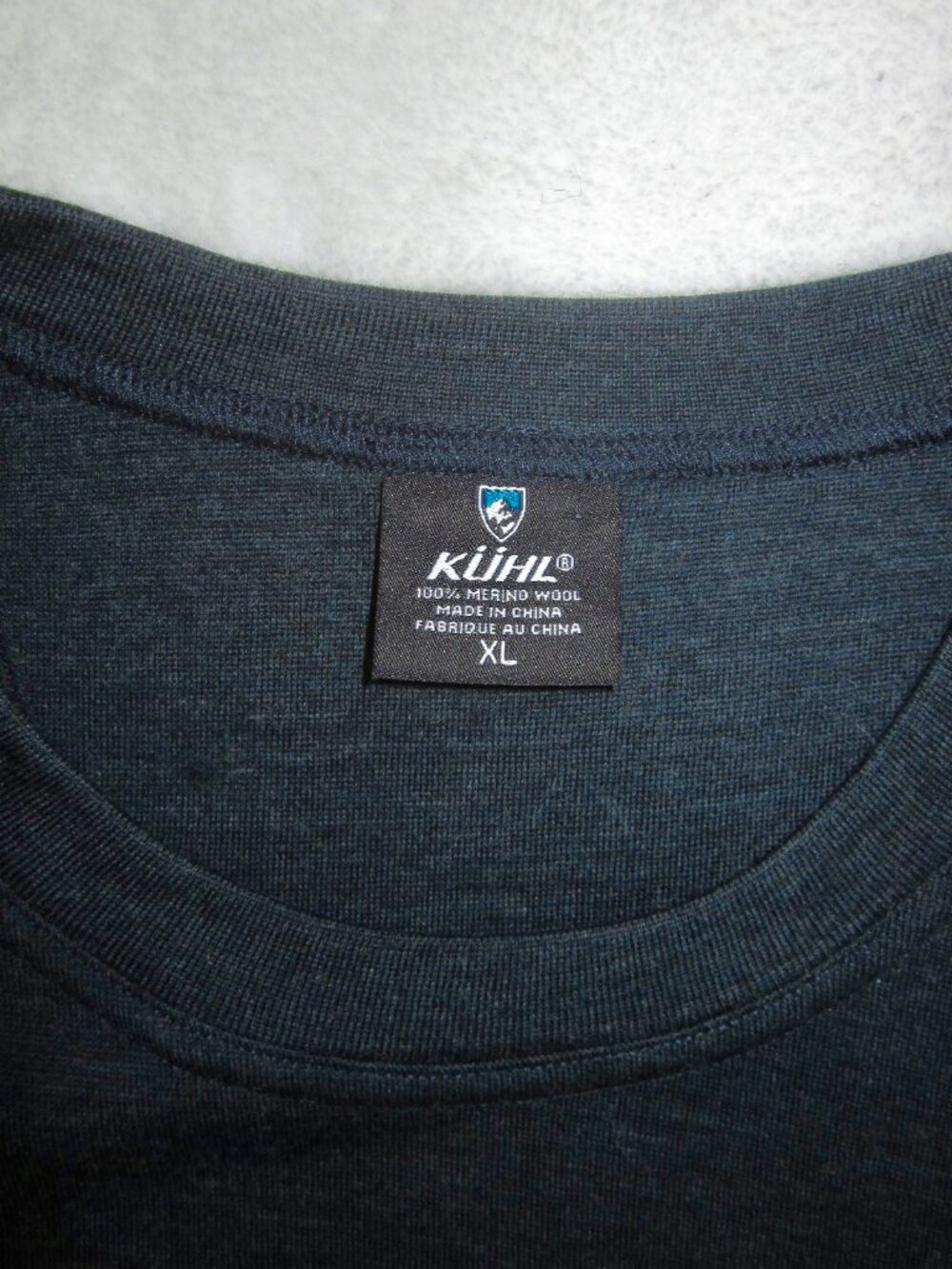 KUHL 100% Merino Wool Crewneck Long Sleeve Base Layer Shirt Men's Large - Picture 4 of 9